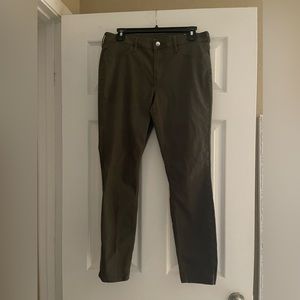 Army green skinny jeans